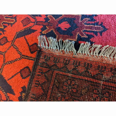 126 x 79 cm Afghan Khan Tribal Red Small Rug - Rugmaster