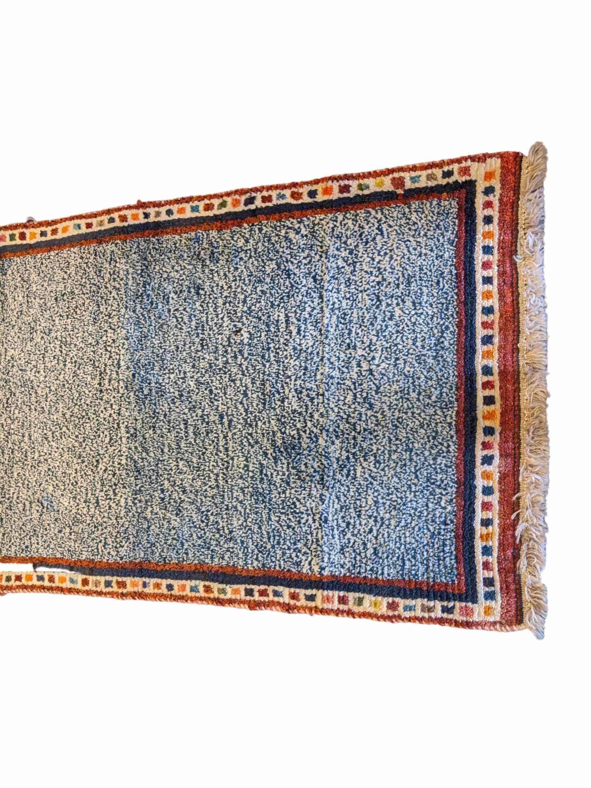 128 x 74 cm Persian Gabeh Tribal Grey Small Rug - Rugmaster