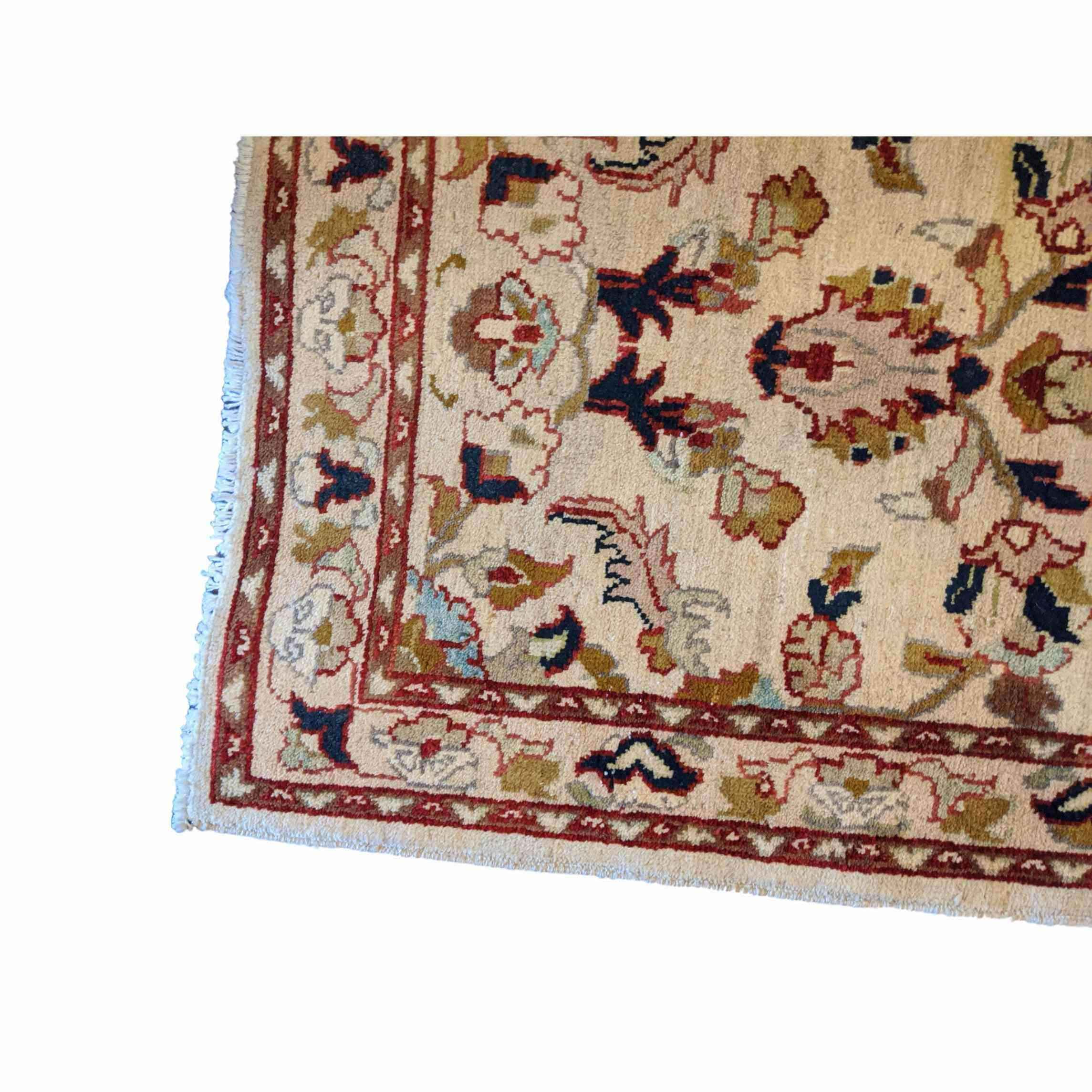 130 x 76 cm Ziegler Brown Floral Antique Brown Small Rug - Rugmaster