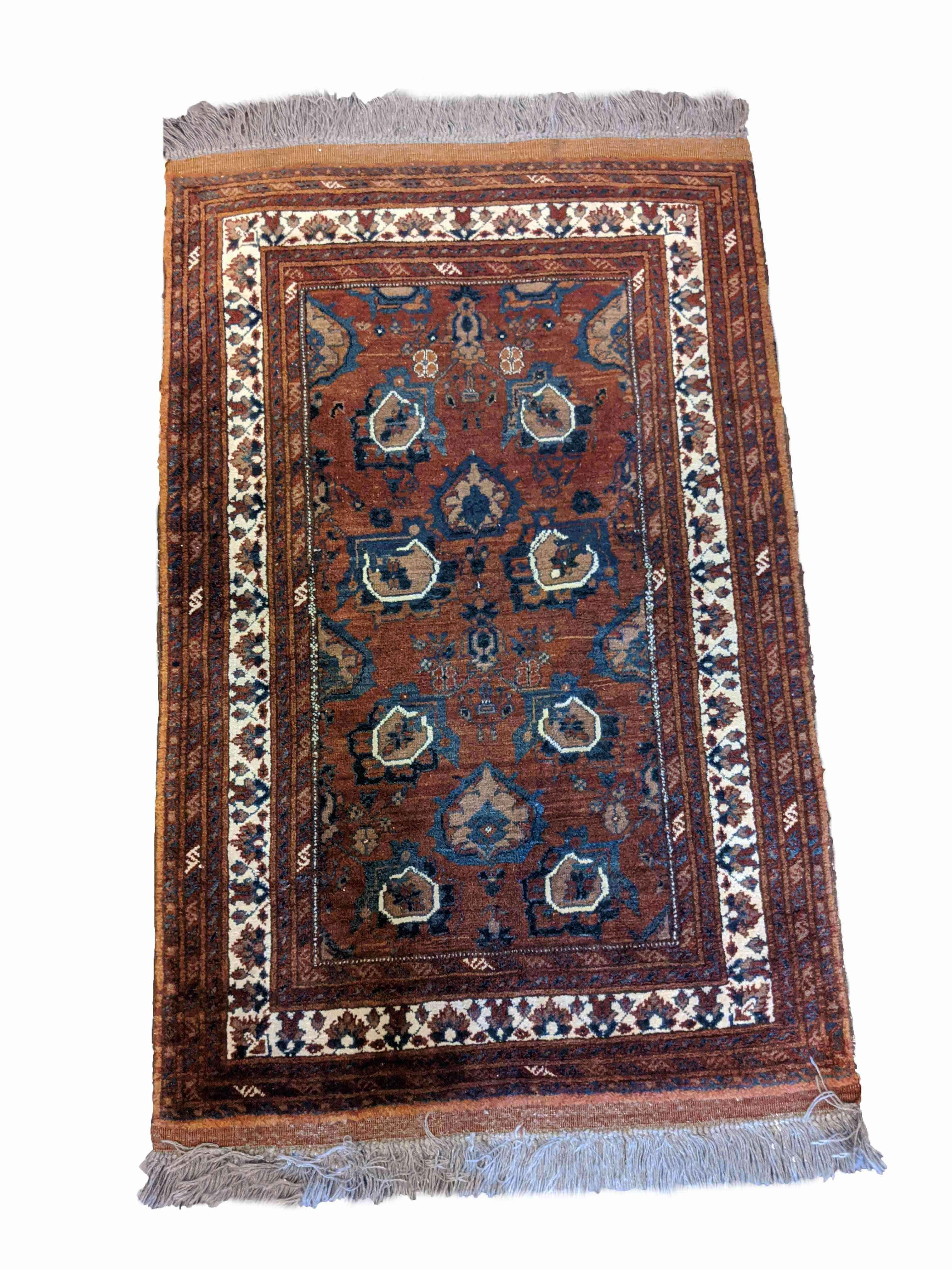 130 x 78 cm Old Afghan Tribal Brown Small Rug - Rugmaster