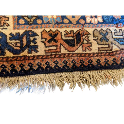 130 x 80 cm Persian Yalameh Tribal Orange Rug - Rugmaster