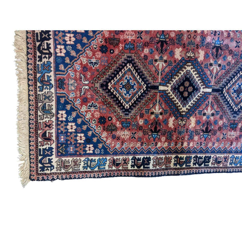 130 x 80 cm Persian Yalameh Tribal Orange Rug - Rugoutlet