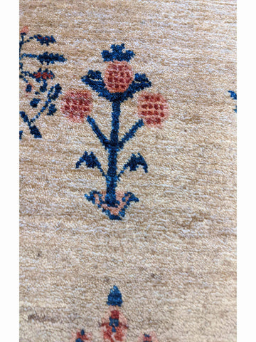 130 x 89 cm Fine Shahsavand Tribal White Small Rug - Rugoutlet