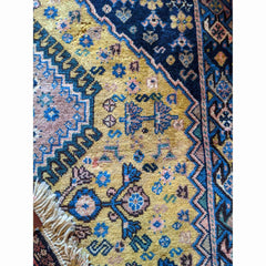 132 x 80 cm Persian Yalameh Tribal Yellow Small Rug - Rugmaster