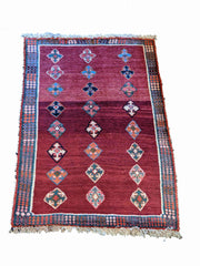 133 x 100 cm Persian Gabbeh Tribal Red Rug - Rugmaster