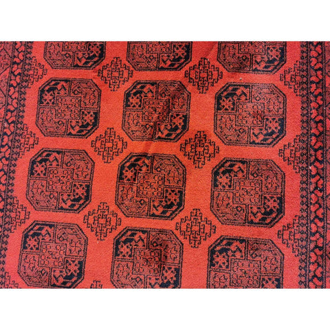 134 x 190 cm Machine-made Afghan Red Small Rug - Rugoutlet