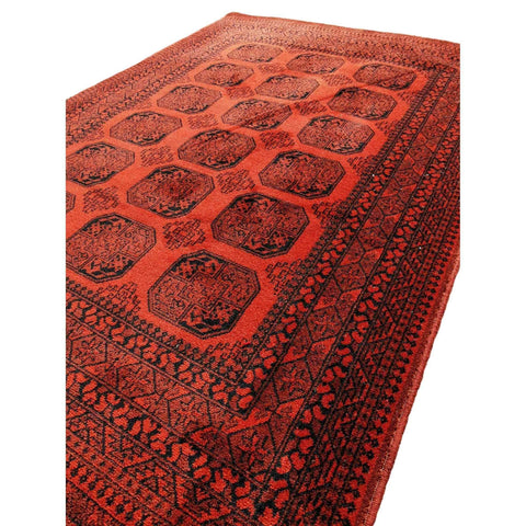 134 x 190 cm Machine-made Afghan Red Small Rug - Rugoutlet