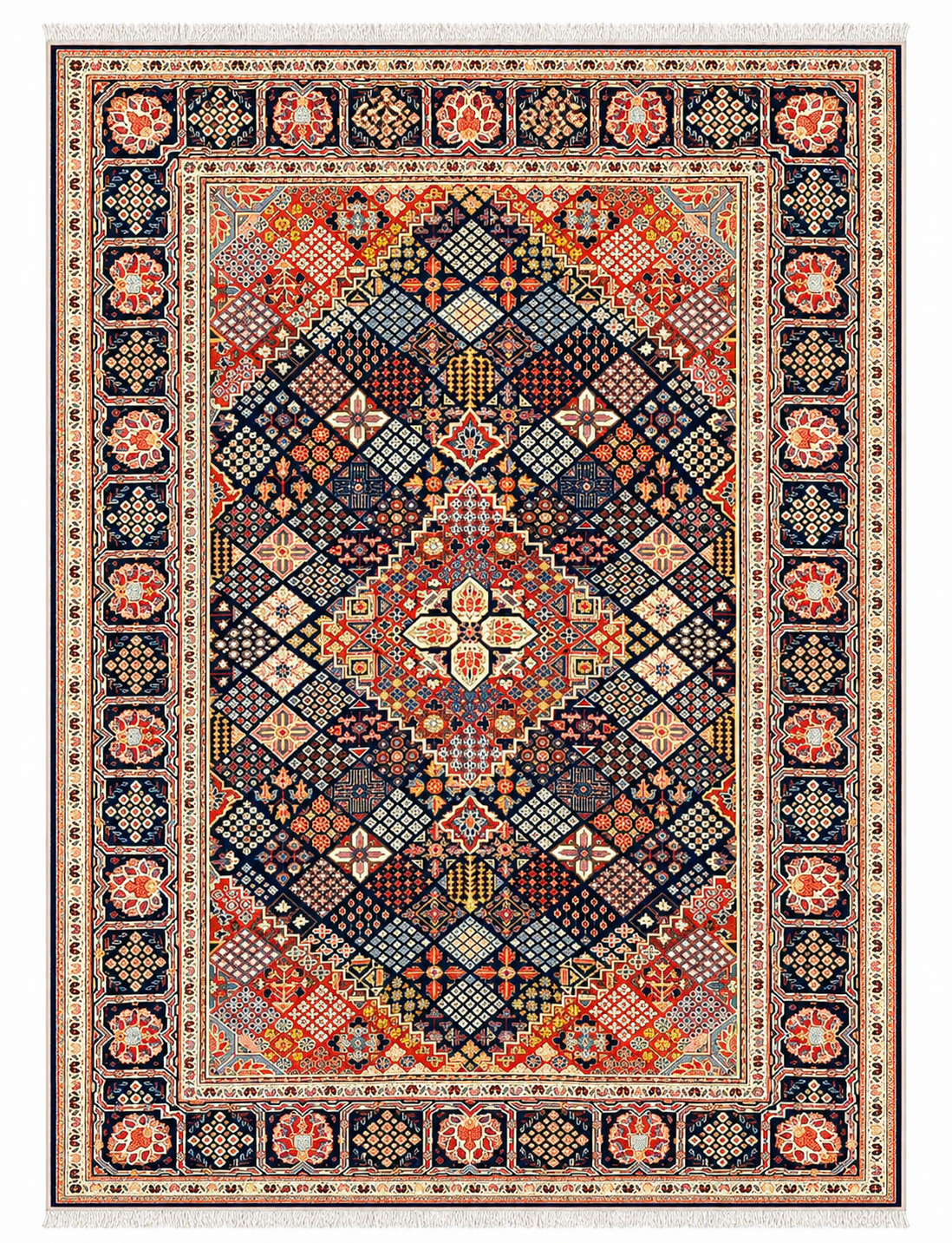Unique Persian Kashan Rug 200 x 135 cm (6.56 x 4.43 ft)