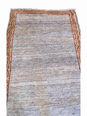 135 x 107 cm Persian Gabbeh Tribal White Rug - Rugoutlet