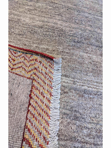 135 x 107 cm Persian Gabbeh Tribal White Rug - Rugoutlet
