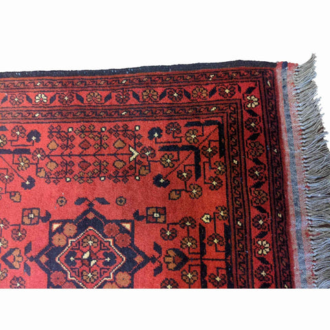 135 x 75 cm Afghan Khan Tribal Red Small Rug - Rugmaster