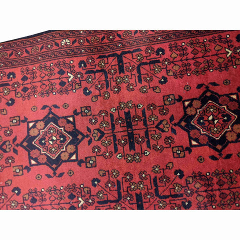 135 x 75 cm Afghan Khan Tribal Red Small Rug - Rugmaster