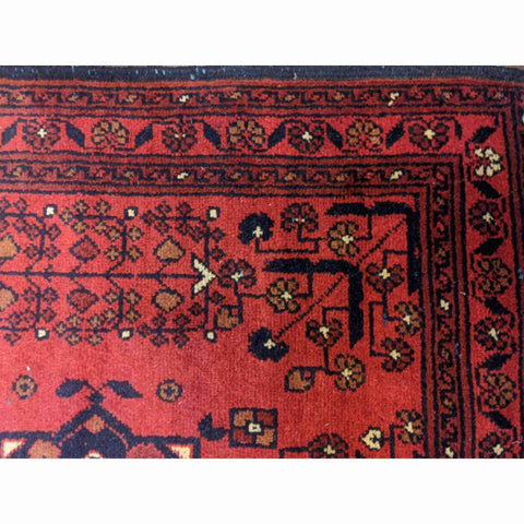135 x 75 cm Afghan Khan Tribal Red Small Rug - Rugmaster
