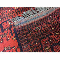 135 x 75 cm Afghan Khan Tribal Red Small Rug - Rugoutlet