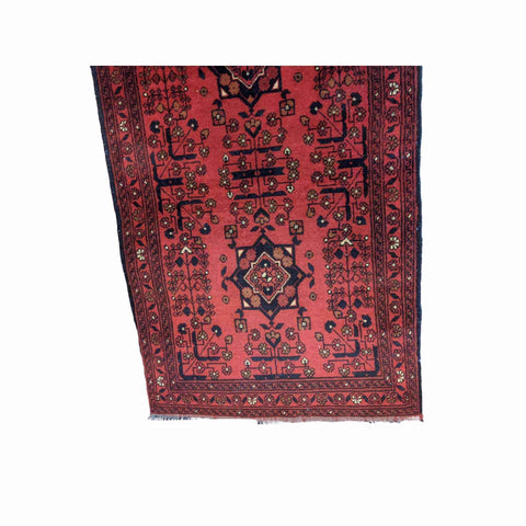 135 x 75 cm Afghan Khan Tribal Red Small Rug - Rugmaster