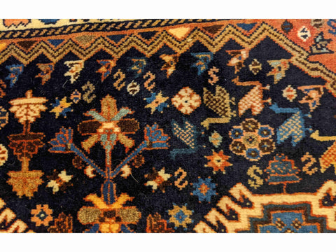 135 x 85 cm Yalameh Tribal Blue Rug - Rugoutlet