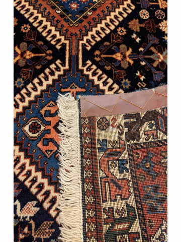 135 x 85 cm Yalameh Tribal Blue Rug - Rugoutlet