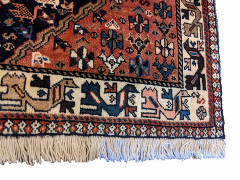 135 x 85 cm Yalameh Tribal Blue Rug - Rugoutlet