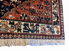 135 x 85 cm Yalameh Tribal Blue Rug - Rugmaster