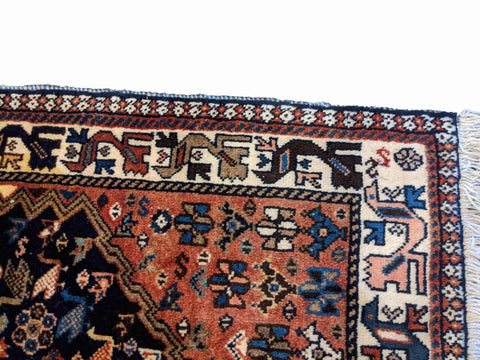 135 x 85 cm Yalameh Tribal Blue Rug - Rugoutlet