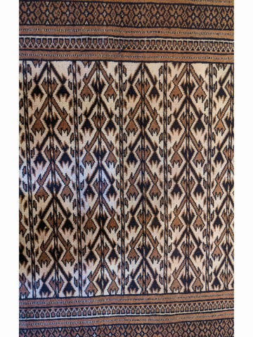 138 x 100 cm Fine Persian Baluch Prayer Traditional Brown Rug - Rugoutlet