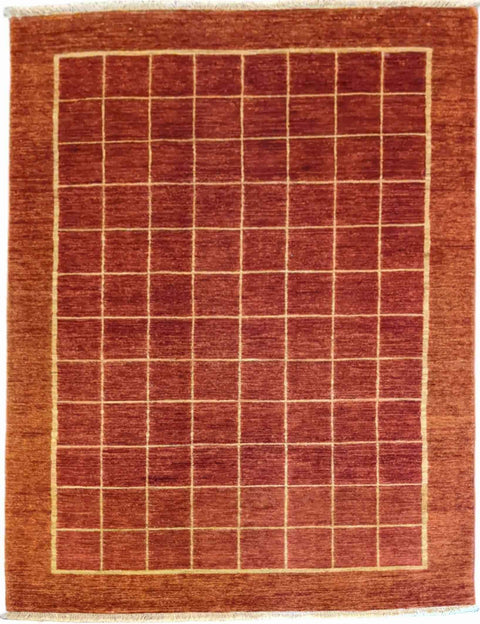 139 x 213 cm Traditional Handmade Red Traditional Red Small Rug - Rugmaster