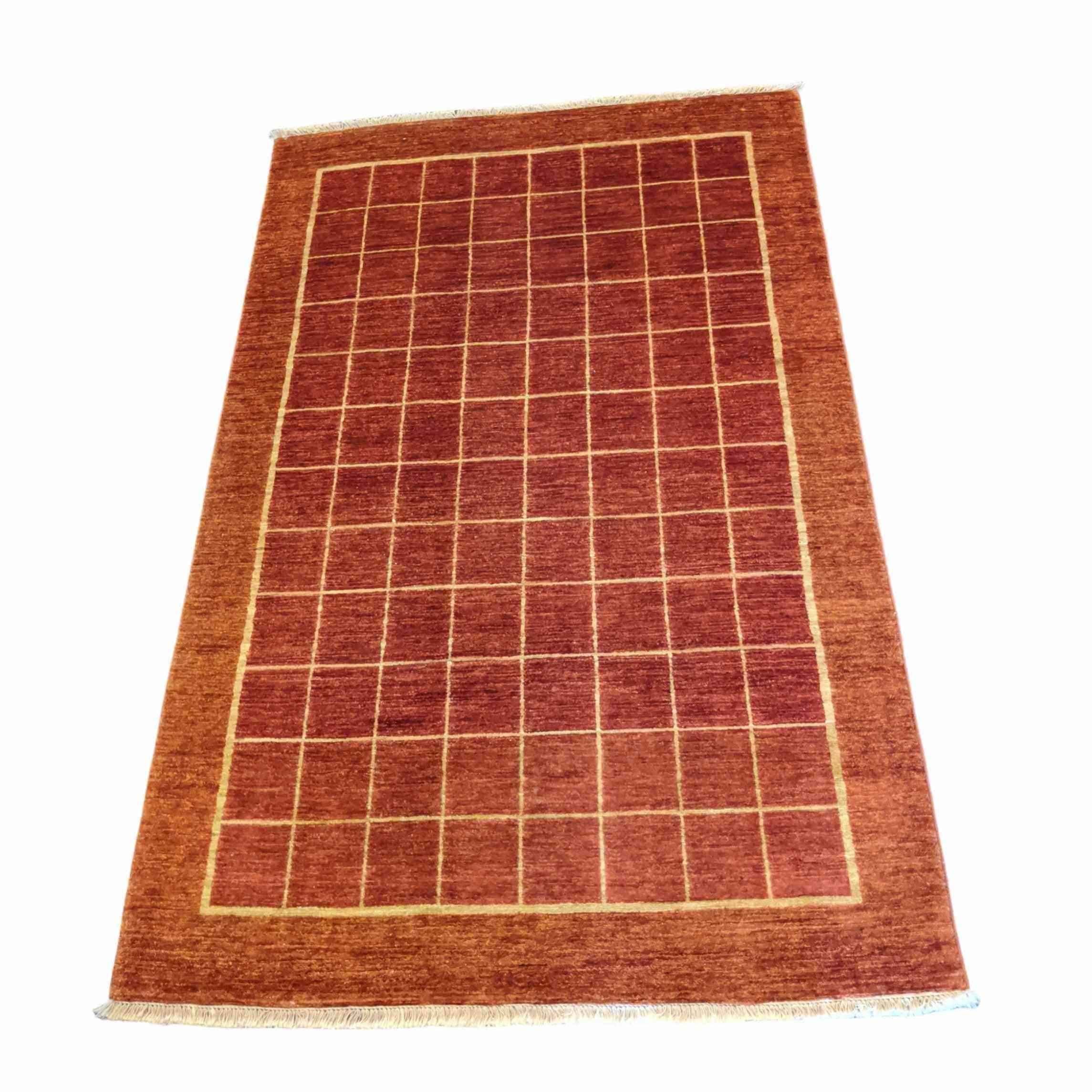 139 x 213 cm Traditional Handmade Red Traditional Red Small Rug - Rugmaster