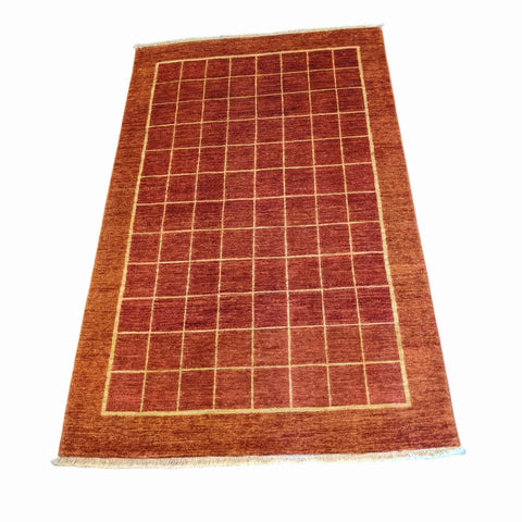 139 x 213 cm Traditional Handmade Red Traditional Red Small Rug - Rugmaster