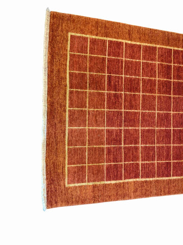 139 x 213 cm Traditional Handmade Red Traditional Red Small Rug - Rugmaster
