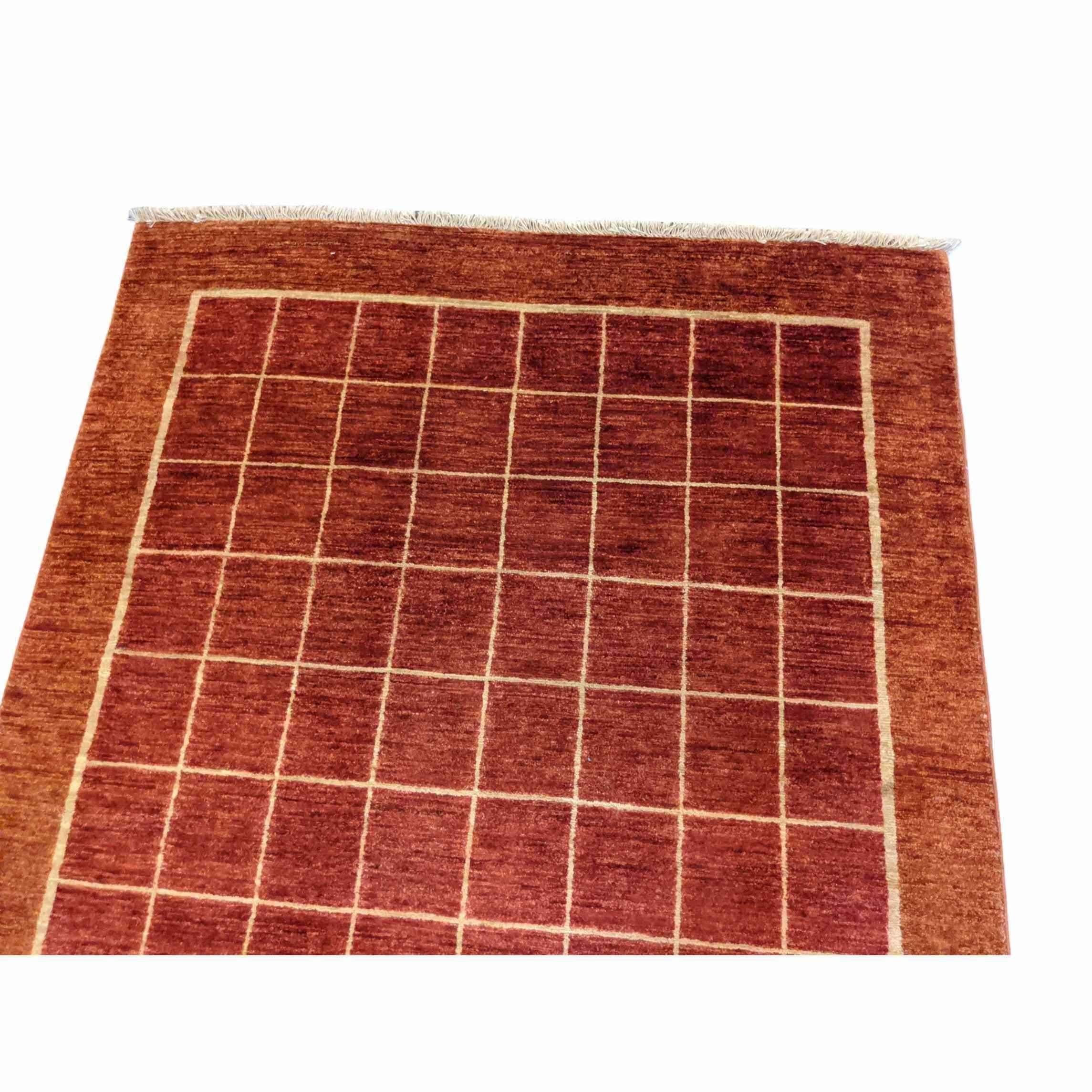 139 x 213 cm Traditional Handmade Red Traditional Red Small Rug - Rugmaster