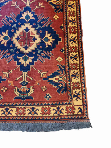 140 x 100 cm Fine Afghan Tribal Red Rug - Rugoutlet
