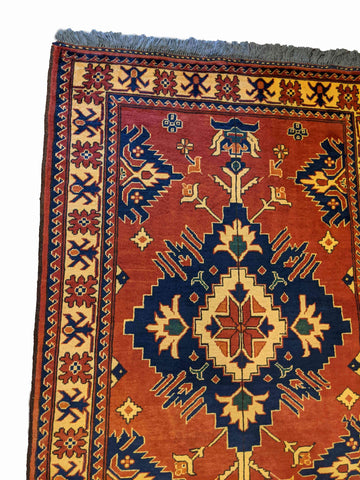 140 x 100 cm Fine Afghan Tribal Red Rug - Rugoutlet