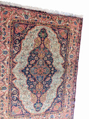 140 x 100 cm Old Turkish Traditional Pink Rug - Rugmaster