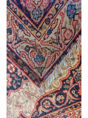 140 x 100 cm Old Turkish Traditional Pink Rug - Rugoutlet