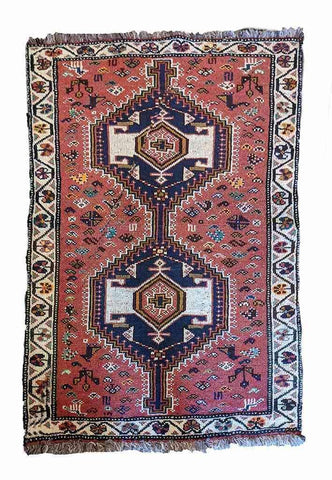 140 x 100 cm Shiraz Traditional Red Rug - Rugoutlet