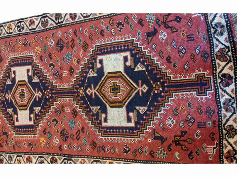 140 x 100 cm Shiraz Traditional Red Rug - Rugoutlet