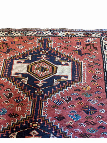140 x 100 cm Shiraz Traditional Red Rug - Rugoutlet
