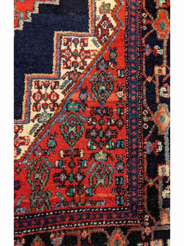 140 x 115 cm Senneh Traditional Red Rug - Rugoutlet
