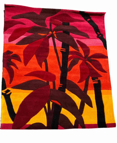 140 x 200 cm Tufted Red Modern Pink Small Rug - Rugmaster