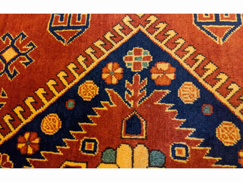 141 x 100 cm Fine Afghan Tribal Orange Rug - Rugoutlet