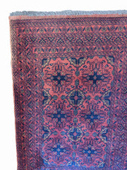 141 x 103 cm Afghan Khan Tribal Red Rug - Rugoutlet