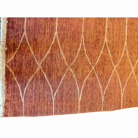 141 x 190 cm Handmade Natural Dyes Red Rug - Rugoutlet