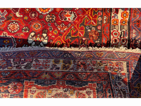 142 x 100 cm Qashqai Tribal Red Rug - Rugoutlet