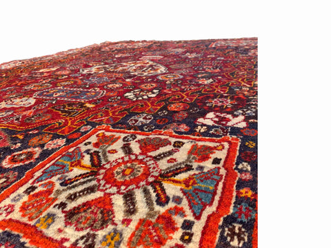 142 x 100 cm Qashqai Tribal Red Rug - Rugoutlet