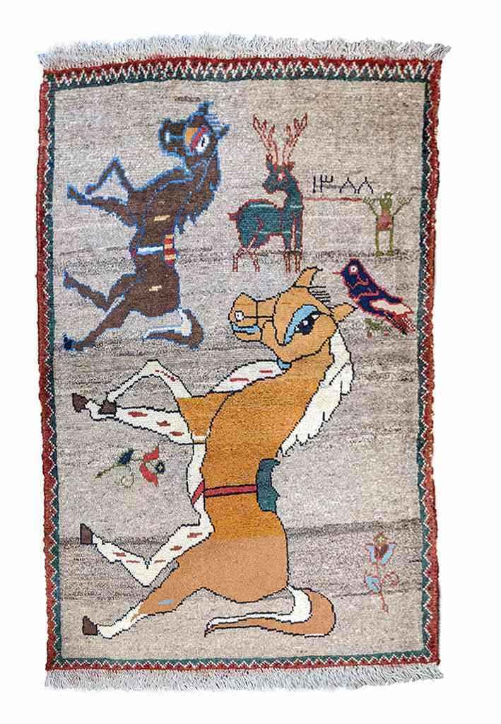 143 x 101 cm Nomadic Qashqai Tribal Yellow Rug - Rugmaster