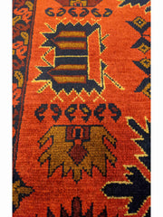 143 x 95 cm Afghan Khan Tribal Orange Rug - Rugoutlet