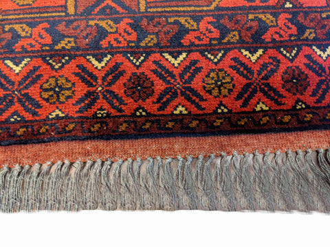 143 x 95 cm Afghan Khan Tribal Orange Rug - Rugoutlet