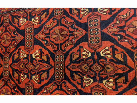 144 x 100 cm Afghan Khan Mohammadi Tribal Red Rug - Rugoutlet
