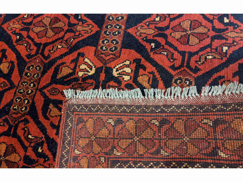 144 x 100 cm Afghan Khan Mohammadi Tribal Red Rug - Rugoutlet