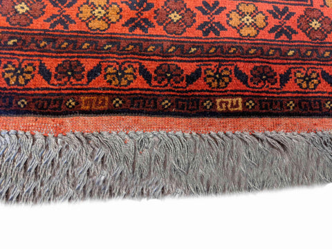 144 x 102 cm Afghan Khan mohammadi Tribal Orange Rug - Rugoutlet